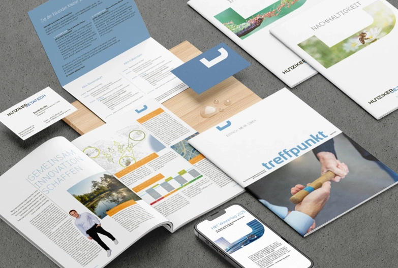 Digital- und Printunterlagen von Hunziker Betatech
